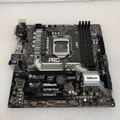 【京都店】中古  ASRock H270M Pro4 (H270 1151 mATX DDR4) 133217 