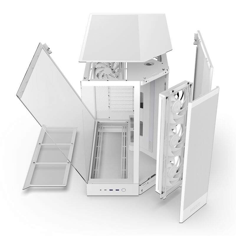 NZXT H9 FLOW RGB CM-H92FW-R1 (E-ATX ガラス ホワイト) ｜ パソコン
