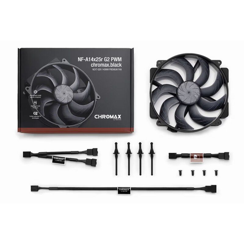 noctua NF-A14x25r G2 PWM chromax.black (NF-A14x25R-G2-PWM-CH-BK