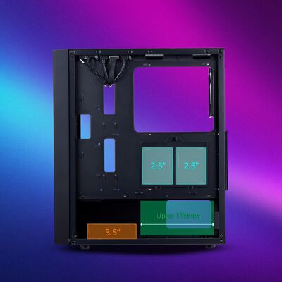 ADATA  LANDER 500 LANDER500MTA-BKCWW (ATX ガラス ブラック) 