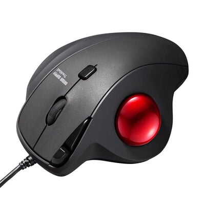 サンワサプライ  MA-TB184BK 有線トラックボール（静音・5ボタン・親指操作タイプ） 