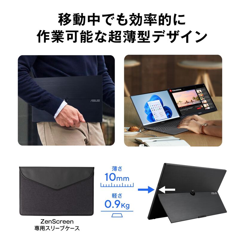 ASUS ZenScreen MB16AHV (15.6インチワイド ポータブルモニター