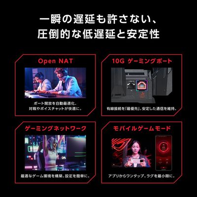 ASUS  ROG Rapture GT-BE98 (11be クアッドバンド対応ゲーミングルーター) 