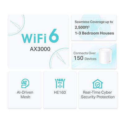 TP-Link  Deco X50(1-pack)(JP) AX3000 メッシュWi-Fi 6ユニット 