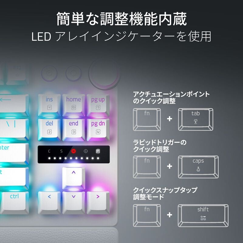 Razer Huntsman V3 Pro Tenkeyless 8KHz JP White Edition (RZ03