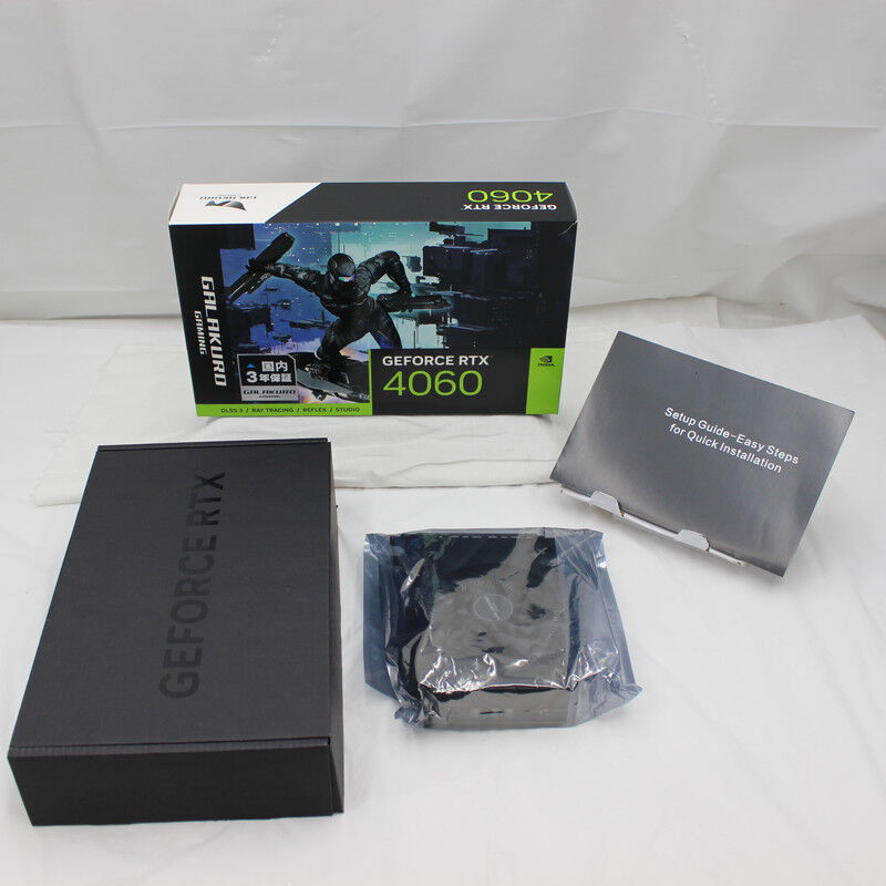 中古 玄人志向 GALAKURO GAMING GG-RTX4060-E8GB/SF（RTX4060 8GB
