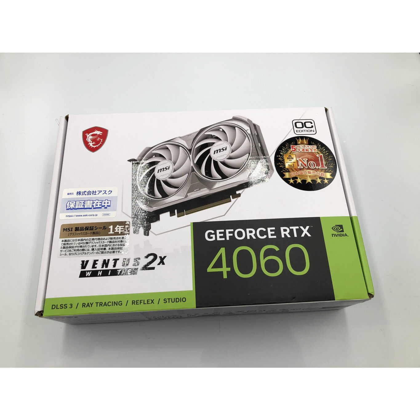 MSI RTX 4060 VENTUS 2X WHITE 8G OC 中古 Amazon | MSI GeForce RTX 4060 VENTUS 2X WHITE 8G OC | MSI