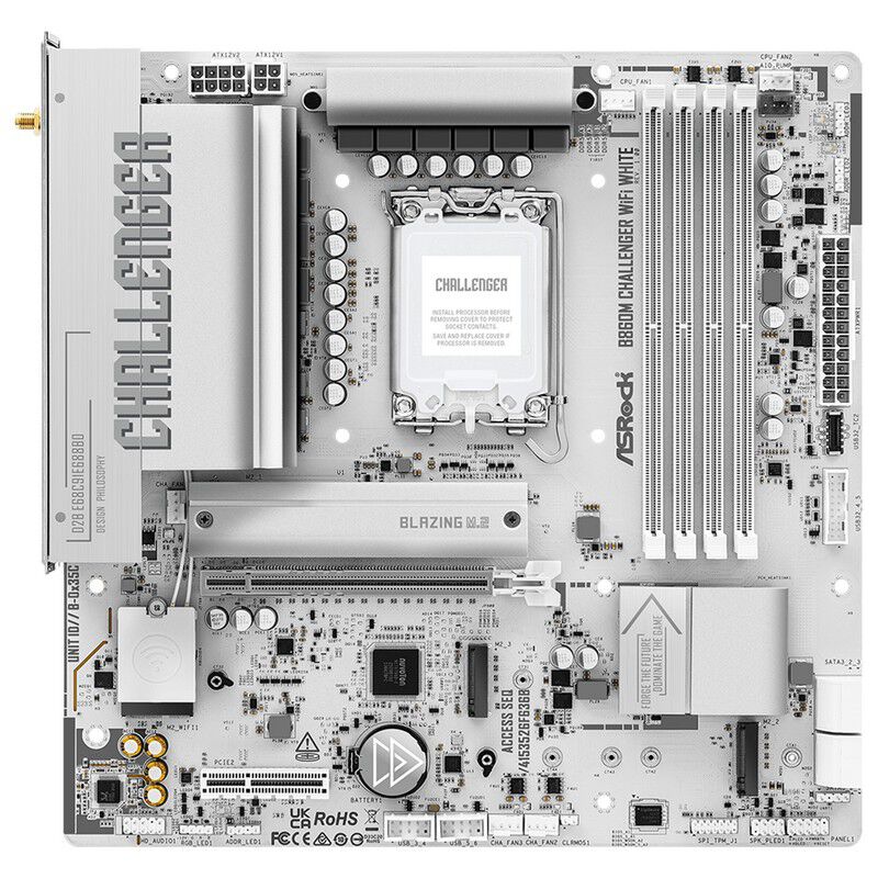 ASRock B860M Challenger WiFi White (B860 1851 MicroATX ホワイト