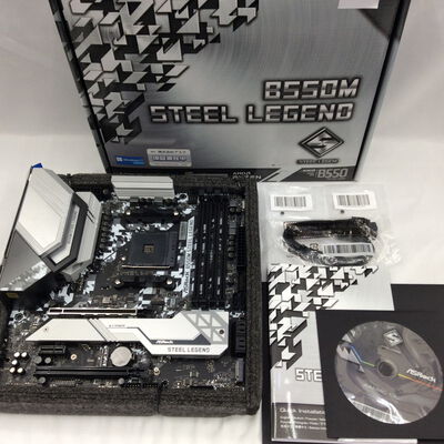 【浜松店】中古  ASRock B550M Steel Legend (B550 AM4 mATX DDR4) 142939 
