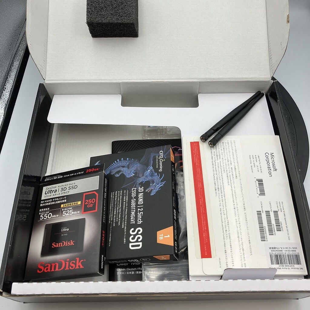 中古 自作PC (Ryzen7 7700/32GB/SSD1TB+SSD250GB/RTX4060Ti 8GB/W11H