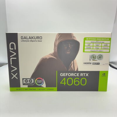 【宇都宮鶴田店】中古  玄人志向 GK-RTX4060-E8GB/WHITE/DF (RTX4060 8GB) 158767 
