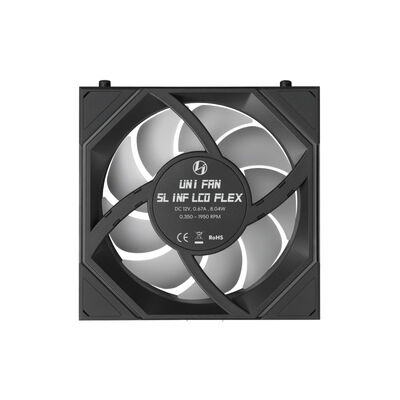 Lian-Li  UNI FAN SL-INF FLEX BK LCDモデル 12SLIND1F1B (120mm ARGB ブラック LCD) 
