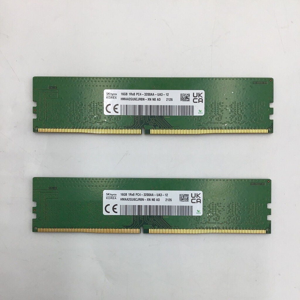 中古 16GB 2枚組(合計32GB) PC4-25600/DDR4-3200 デスクトップ用
