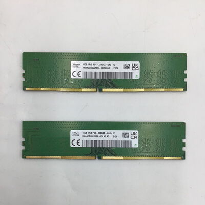 【白山FM松任店】中古  16GB 2枚組(合計32GB) PC4-25600/DDR4-3200 デスクトップ用 190913 
