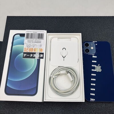 【熊本浜線店】中古  Apple iPhone12 mini 5.4インチ 64GB (ブルー) 国内版SIMロックフリー MGAP3J/A 144003 