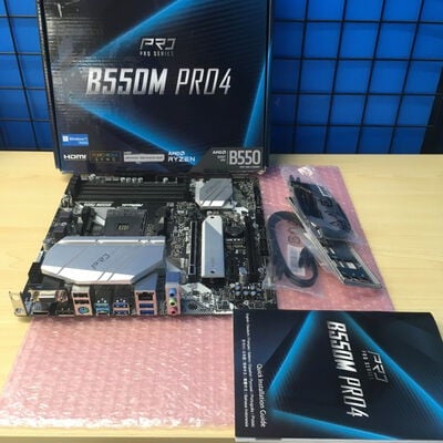 【博多店】中古  ASRock B550M Pro4 (B550 AM4 mATX DDR4) 142938 