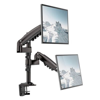 HUANUO  HNDS32G (ガススプリング式 デュアルモニターアーム グレー) 