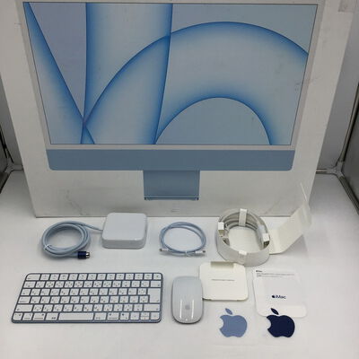 【白山FM松任店】中古  Apple iMac 24インチ 4.5K Retinaディスプレイ M1(CPU:8C/GPU:7C) 8GB/256GB ブルー MJV93J/A  4680003427 