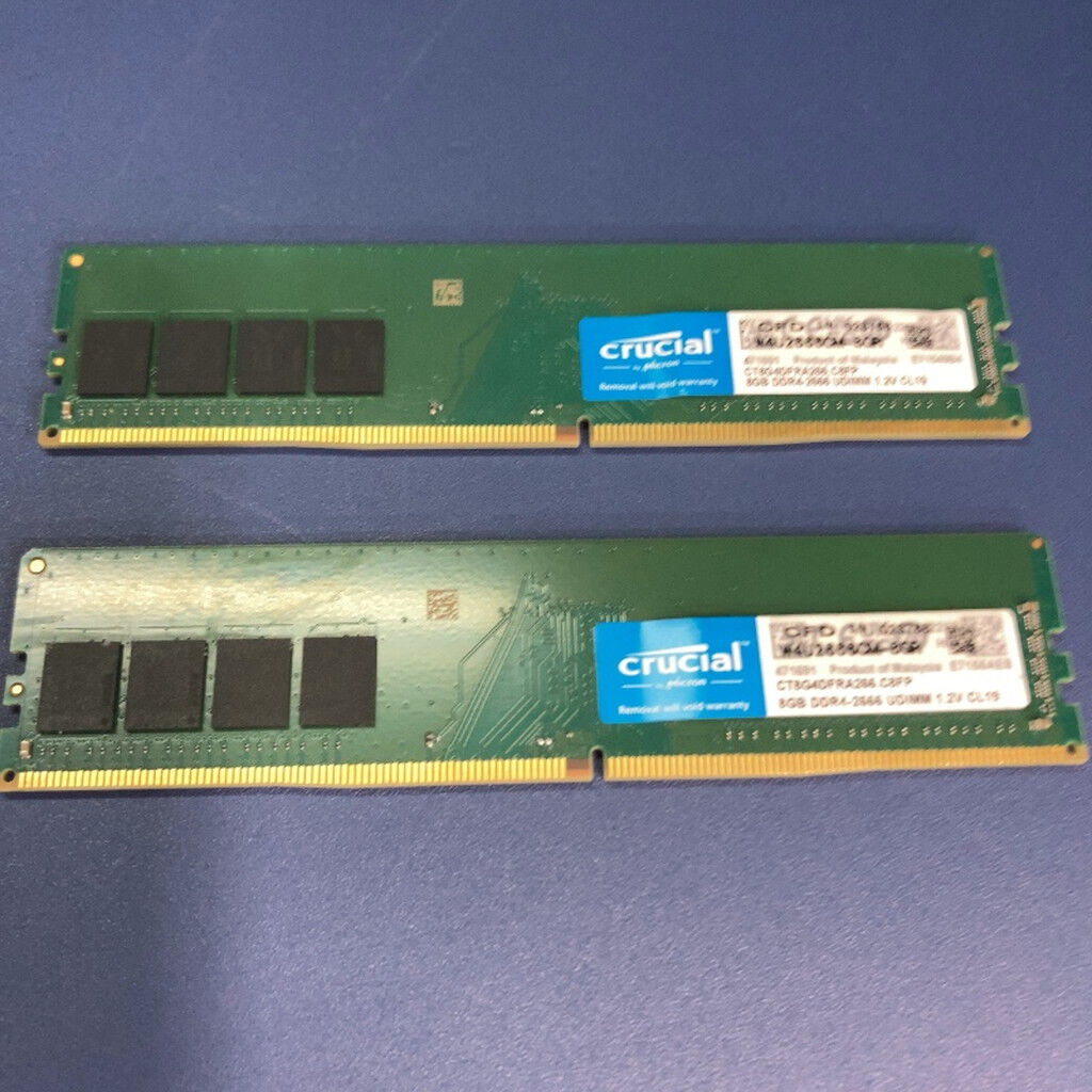 中古 8GB 2枚組(合計16GB) PC4-21300/DDR4-2666 デスクトップ用 190926