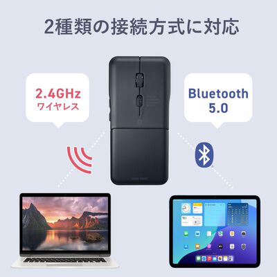 サンワサプライ  MA-WBIS5117BK 静音ワイヤレス IR LEDコンボマウス（5ボタン・薄型） 