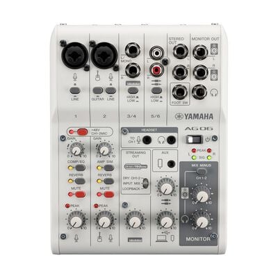 YAMAHA  AG06MK2 W (Live Streaming Mixer ホワイト) 