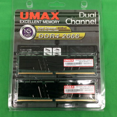 【川崎店】中古  UMAX DCDDR4-2666-16GB HS 8GB&times;2枚組(合計16GB) PC4-21300/DDR4-2666 デスクトップ用 3170007291 