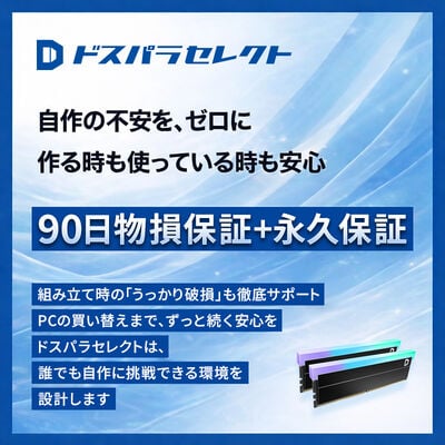 ドスパラセレクト  D5D6000-16G2A1-RGB-BK (DDR5 PC5-48000 16GB 2枚組) 