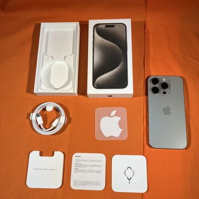 【なんば店】中古  【国内版SIMフリー】Apple iPhone15 Pro 6.1インチ 128GB ナチュラルチタニウム MTU93J/A 161194 