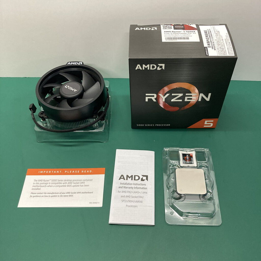 AMD Ryzen 5 5600X BOX 付属クーラー未使用 AMD Ryzen 5 5600X 美品 付属クーラー未使用 外箱完備