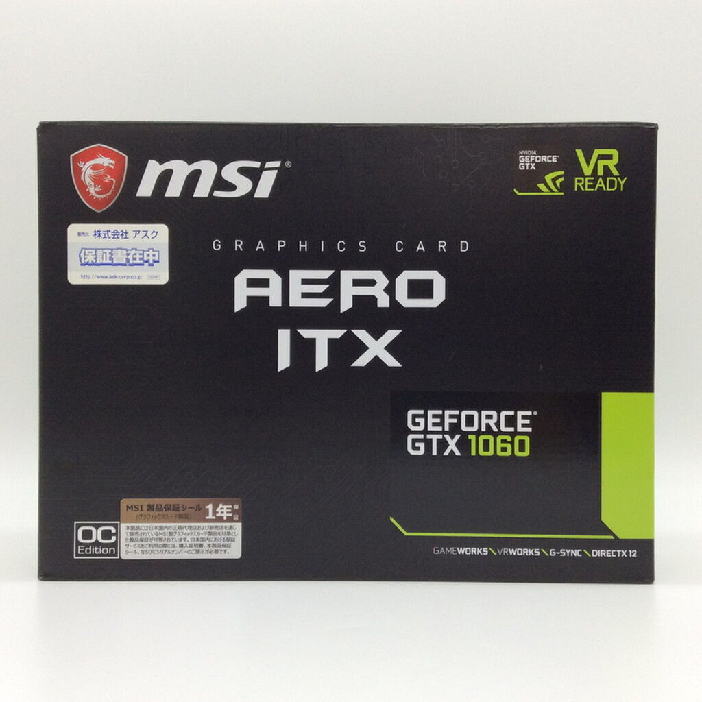中古 MSI GTX 1060 AERO ITX 6G OC（GTX1060 6GB） 3480037281