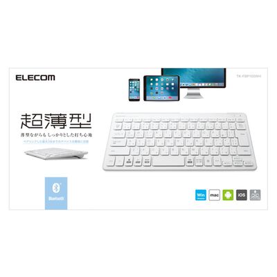 エレコム  Bluetooth超薄型ミニキーボード TK-FBP100WH (ホワイト) 