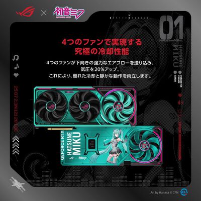 ASUS  ROG Astral GeForce RTX 5080 16GB GDDR7 OC HATSUNE MIKU EDITION (ROG-ASTRAL-RTX5080-O16G-MIKU-W) 