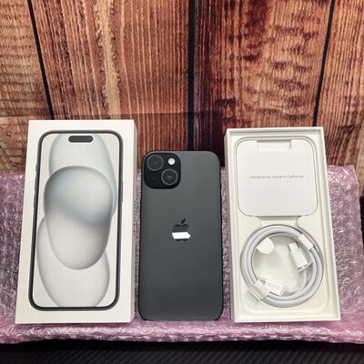 【富士青葉店】中古  【国内版SIMフリー】Apple iPhone15 無印 256GB ブラック MTMN3J/A 161086 