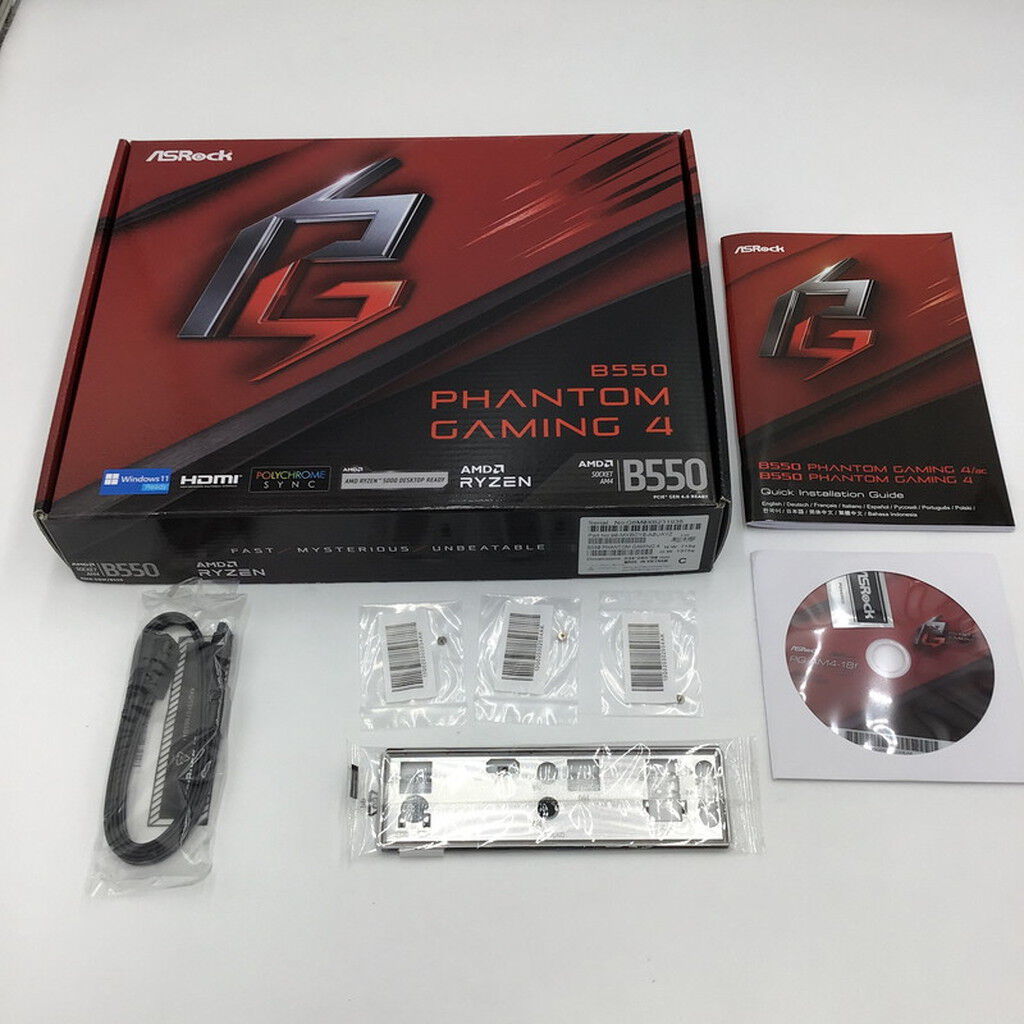 【中古】ASRock B550 Phantom Gaming 4 AM4 中古 ASRock B550 Phantom Gaming 4 (B550 AM4 ATX DDR4) 142933