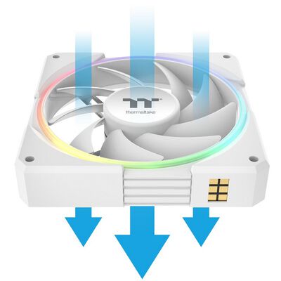 Thermaltake  TS120 EX RGB 3Pack Fan White CL-F207-PL12SW-A (120mm ホワイト 3個パック) 