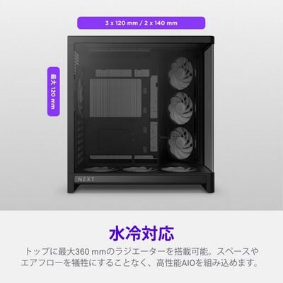 NZXT  H6 RGB+ 2026 Black CC-H62FB-P1 (ATX ガラス ブラック) 