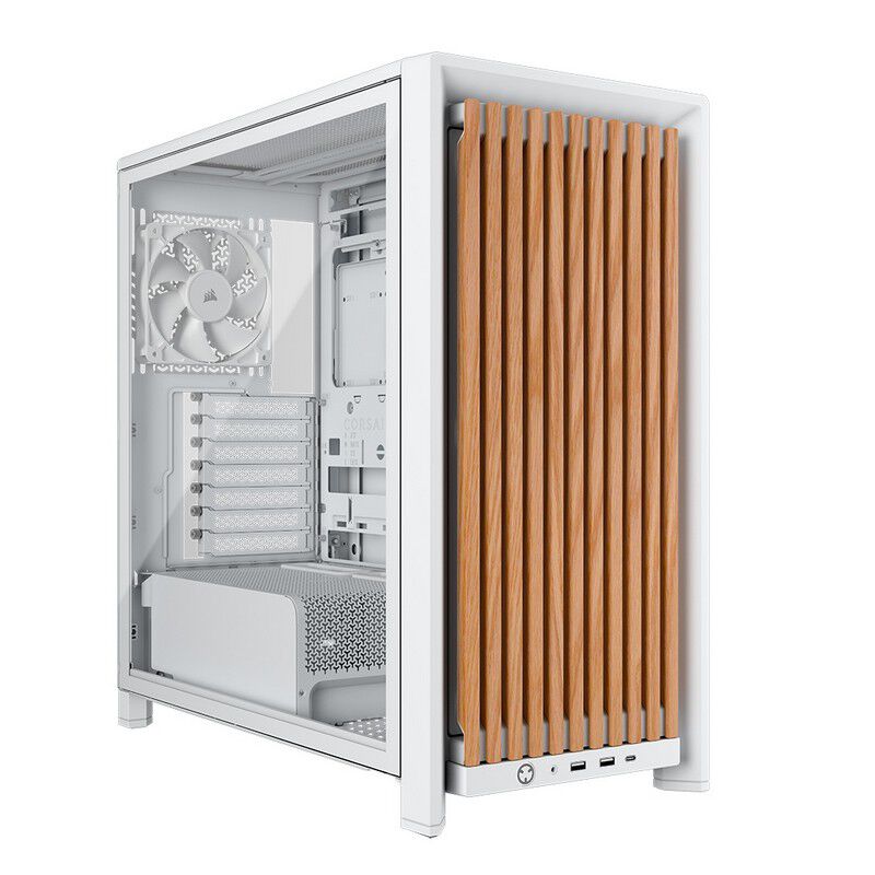 Corsair FRAME 4000D WOOD RS White&Oak CC-9011341-WW (E-ATX ガラス