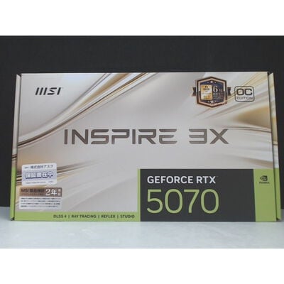 【前橋ｲﾝﾀｰｱｶﾏﾙ店】中古  MSI GeForce RTX 5070 12G INSPIRE 3X OC(RTX5070 12GB PCI-E) 4540002258 