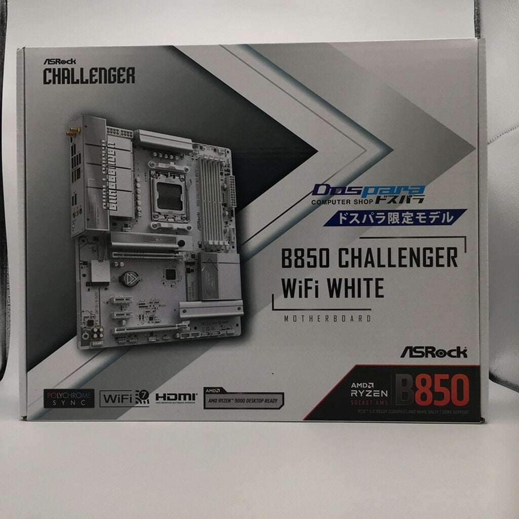 中古 ASRock B850 Challenger WiFi White (B850 AM5 ATX) 5250001143