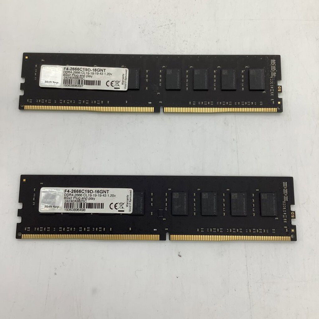 中古 8GB 2枚組(合計16GB) PC4-21300/DDR4-2666 デスクトップ用 190926