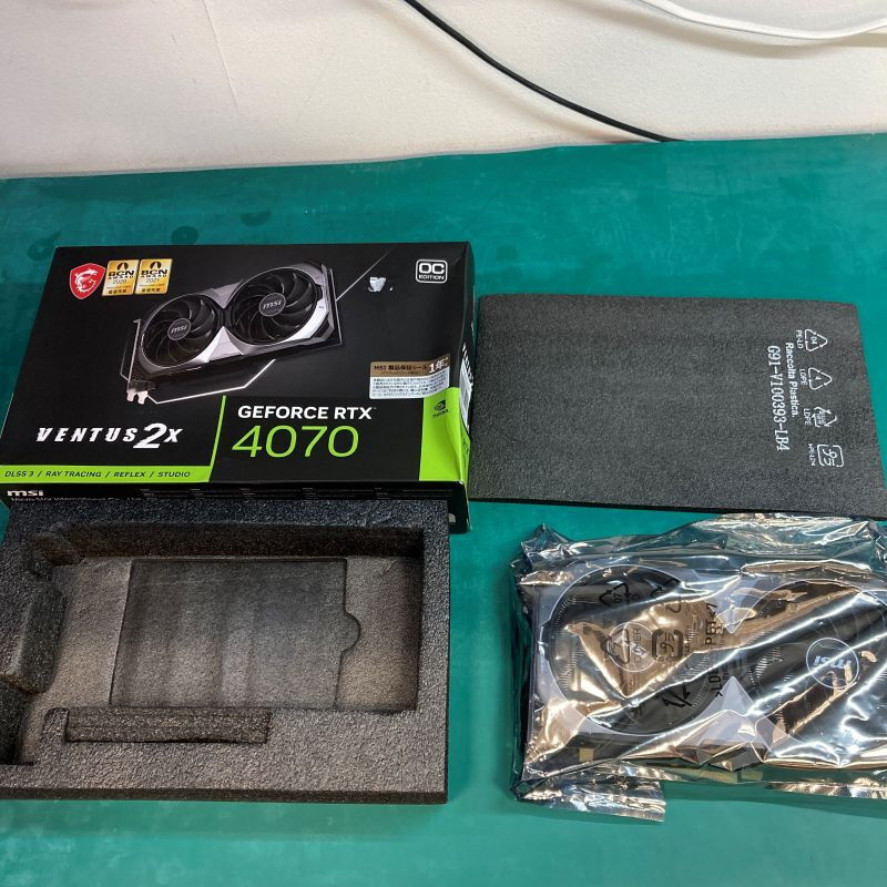 【中古:美品】msi rtx4070VENTUS 2X 12G 中古 MSI GeForce RTX 4070 VENTUS 2X 12G OC (RTX4070 12GB) 157129
