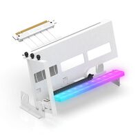 EZDIY  ARGB Multi-Angle GPU Mount with PCIE4.0 Riser Cable-White YIHPI333-19 (ホワイト) 