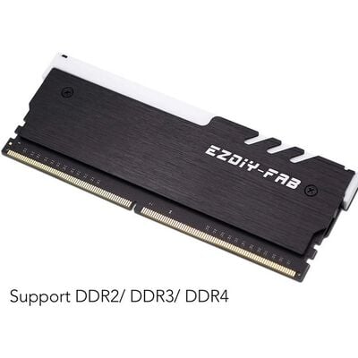 EZDIY  RAM Heatsink V1-Black-2 Pack EZDPI061-2-A (メモリ用ヒートシンク 2個入 ブラック) 