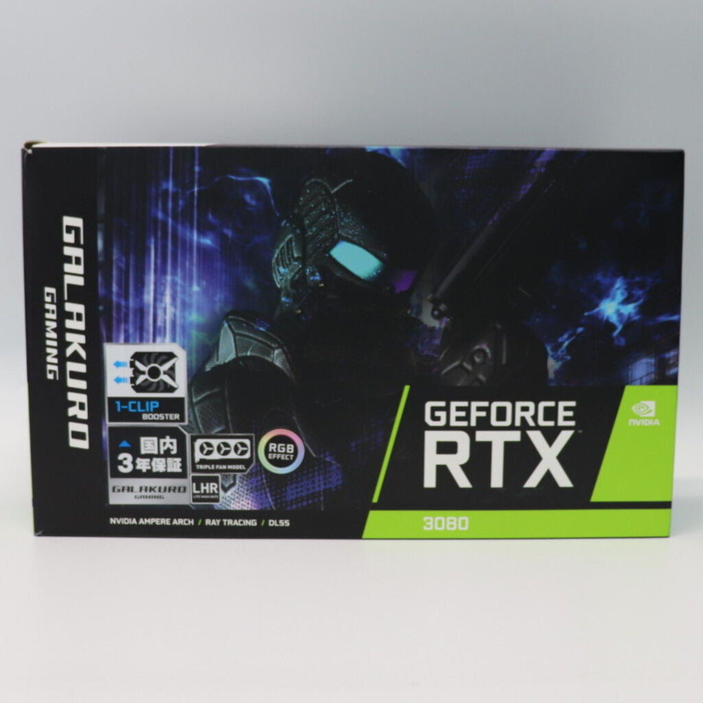中古 玄人志向 GALAKURO GAMING GG-RTX3080-E10GB/TP/LHR（RTX3080
