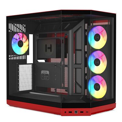HYTE  Y50 RGB Black Cherry (E-ATX ガラスパネル ブラック/レッド) 