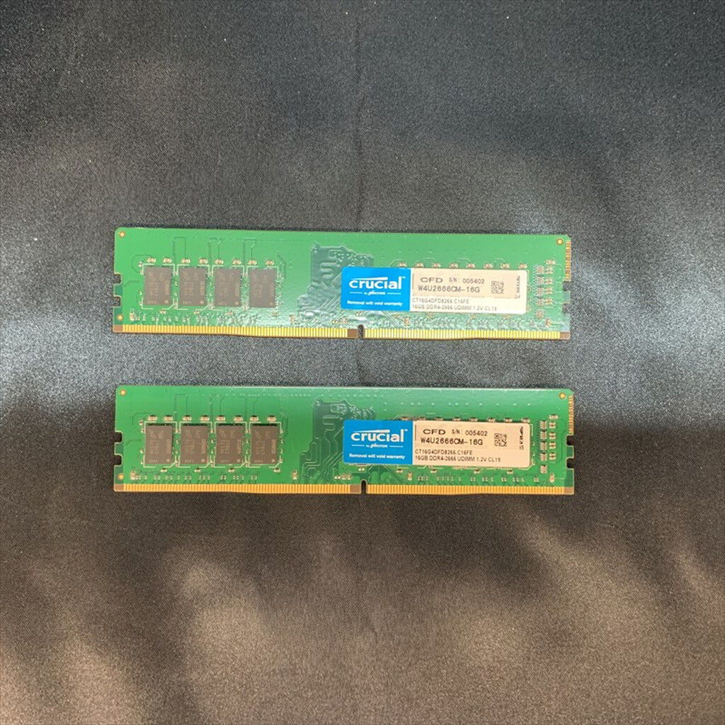 中古 16GB 2枚組(合計32GB) PC4-21300/DDR4-2666 デスクトップ用