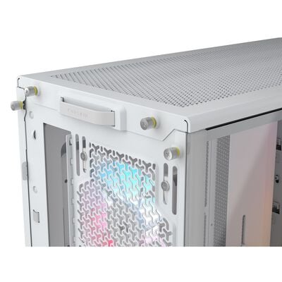 Corsair  FRAME 4000D LCD RS ARGB Premium White CC-9011327-WW (E-ATX ガラス ホワイト) 