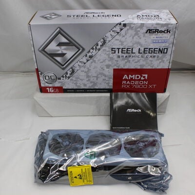 【通販センター】中古  ASRock RX7800XT SL 16GO RX7800XT Steel Legend OC (RX7800XT 16GB) 162734 