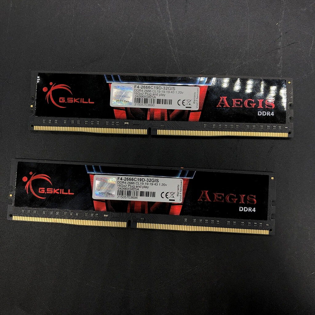 中古 16GB 2枚組(合計32GB) PC4-21300/DDR4-2666 デスクトップ用