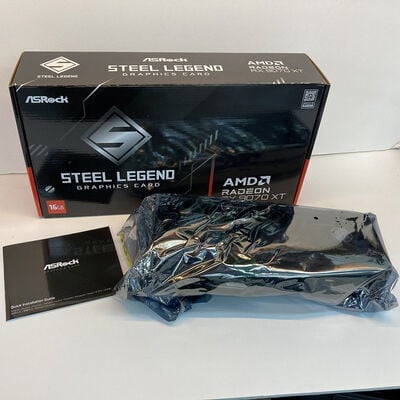 【京都店】中古  ASRock RX9070XT SLD 16G Steel Legend Dark 16GB (RX9070XT 16G) 176936 